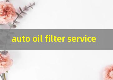 auto oil filter service